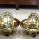 Authentic Nautical Old Ship Wiska Ceiling/Wall Mounted Light with Shade 4 Pieces
