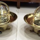 Authentic Nautical Old Ship Wiska Ceiling/Wall Mounted Light with Shade 2 Pieces