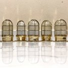 Original Reclaimed Nautical Antique Old Ship Brass Ceiling Wall Mounted Bulkhead Light 7 Pieces
