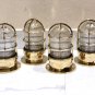 Original Reclaimed Nautical Antique Old Ship Brass Ceiling Wall Mounted Bulkhead Light 4 Pieces