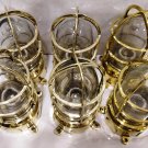 New Marine Brass Solid Nautical Ship Mount Bulkhead Passageway Light 6 Pieces