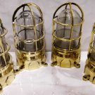 New Marine Brass Solid Nautical Ship Mount Bulkhead Passageway Light 4 Pieces
