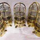 New Marine Brass Solid Nautical Ship Mount Bulkhead Passageway Light 5 Pieces