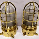 New Marine Brass Solid Nautical Ship Mount Bulkhead Passageway Light  2 Pieces