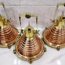 Nautical Antique Replica Ceiling Pendant Medium Cargo Wiska Light 3 Pieces