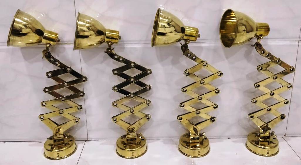 Vintage Style Industrial Swing Arm Scissor Desk Lamp Wall Stretchable Light 4 Pieces