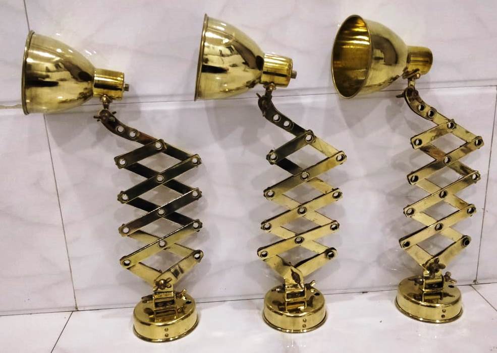 Vintage Style Industrial Swing Arm Scissor Desk Lamp Wall Stretchable Light 3 Pieces