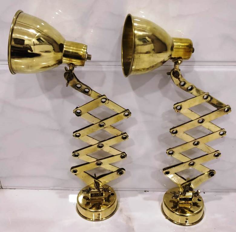 Vintage Style Industrial Swing Arm Scissor Desk Lamp Wall Stretchable Light 2 Pieces