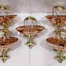 Nautical Vintage Style Hanging Cargo Bulkhead Brass & Copper Shade New light 9 Pieces