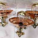 Nautical Vintage Style Hanging Cargo Bulkhead Brass & Copper Shade New light 3 Pieces