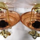 Nautical Vintage Style Hanging Cargo Bulkhead Brass & Copper Shade New light 2 Pieces