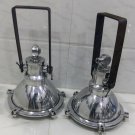 Vintage Style Nautical New Marine Aluminum Ship Hanging Cargo Spot Light In Nice Condition 2 Pieces