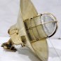 Marine Antique Old Ship Brass Original Wall Sconce Bulkhead Mount Light With Brass Shade 3 Pieces