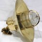 Marine Antique Old Ship Brass Original Wall Sconce Bulkhead Mount Light With Brass Shade 2 Pieces