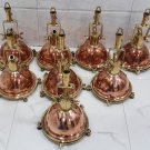 Nautical New Marine Copper And Brass Ship Hanging Cargo Pendant Spot Light 8 Piece