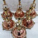 Nautical New Marine Copper And Brass Ship Hanging Cargo Pendant Spot Light 6 Piece