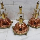 Nautical New Marine Copper And Brass Ship Hanging Cargo Pendant Spot Light 3 Piece