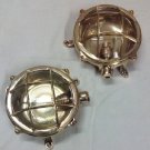 Nautical Marine Small Solid Brass Ship Bulkhead Wall Deck Light - For Valentine Party 2 Pieces