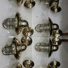 Nautical Bulkhead New Brass Wall Passageway Ship Light With Shade 8 Pieces
