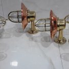 Nautical New Small Brass Passageway Ship Bulkhead Wall Light With Copper Shade 6 Pieces