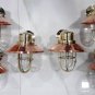 Nautical New Small Brass Passageway Ship Bulkhead Wall Light With Copper Shade 6 Pieces