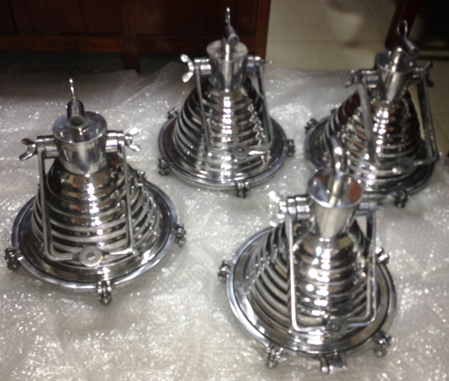 Easter Nautical Decor Light New Wiska Aluminum Fluted Cargo Pendant Light &acirc;�� Medium 4 Pieces