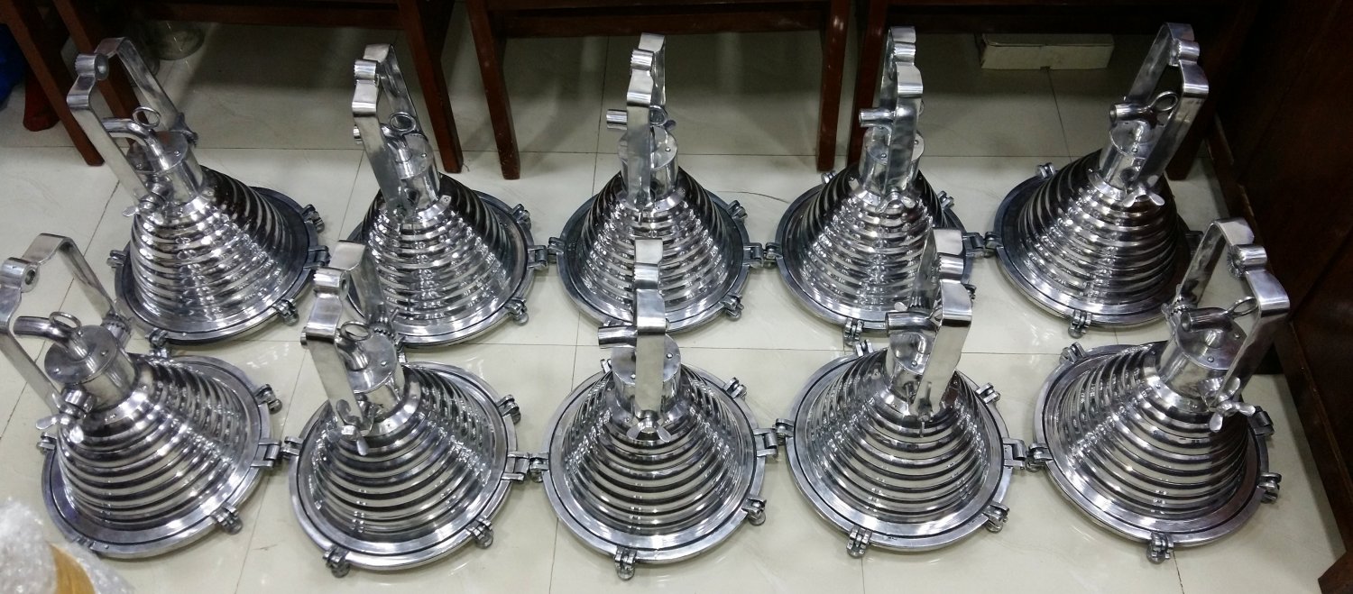 Easter Nautical Decor Light New Wiska Aluminum Fluted Cargo Pendant Light &acirc;�� Medium 10 Pieces