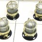 Reclaimed Maritime Antique Old Ship Brass Original Wall Mount Bulkhead Light 4 Pieces