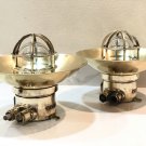 Authentic Maritime Old Ship Ceiling Mount Original Bulkhead Light with Cover Shade 2 Pieces