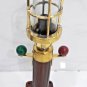 Industrial Modern Nautical Ship Bulkhead Solid Brass Mount Light with Wooden Base Stand 4 Pieces