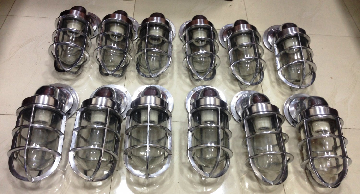 New Nautical Marine Swan Neck Solid Aluminum Wall polished light 12 Pieces