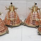 Nautical New Marine Brass & Copper Hanging/Pendant Medium Cargo Wiska Light 6 Pieces