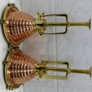 Nautical New Marine Brass and Copper Mount Medium Cargo Pendant Light 2 Pieces