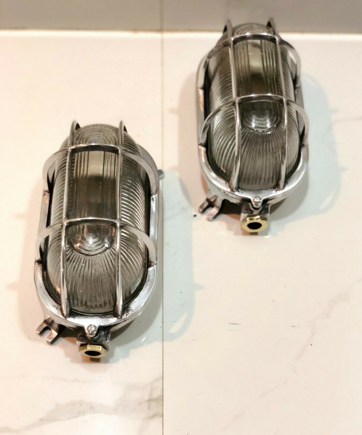 New Aluminum Nautical Antique Bulkhead Oval Ceiling Light Exterior Wall mounted lighting 2 Pieces