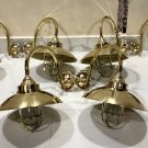 Nautical Ship Marine New Solid Brass Modern Swan Light With Shade 6 Pieces