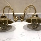 Nautical Ship Marine New Solid Brass Modern Swan Light With Shade 2 Pieces
