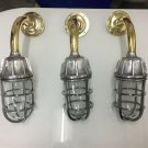 ew Nautical marine Swan neck Solid Aluminum wall light with Brass pipe 3 Pieces