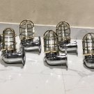 Japanese Naval Patt Passageway Wall Light – Brass Cage 7 Pieces