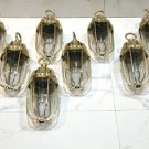 Nautical Marine Solid Brass Passageway Bulkhead Pendant Ship Light 8 Pieces