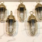 Nautical Marine Solid Brass Passageway Bulkhead Pendant Ship Light 5 Pieces