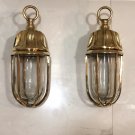 Nautical Marine Solid Brass Passageway Bulkhead Pendant Ship Light 2 Pieces