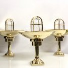 Vintage Style New Nautical Marine Mount Brass Bulkhead Light & Shade 3 Pieces