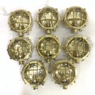 Nautical Industrial Marine Mini Solid Brass Ship Deck Wall Light Picked Polished 8 Pieces