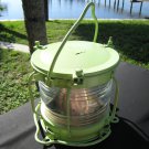 Vintage Nautical Antique Brass Lantern Green Polished 1 Piece