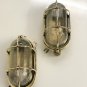 New Brass Original Ship Nautical Antique Wall Marine Passageway Oval Light 2 Pieces