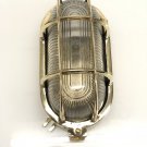 Vintage Solid Brass Original Ship Nautical Antique Cage Wall Passageway Oval Ceiling Light 1 Pieces