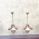 Nautical Passageway Bulkhead Brass Hanging Cargo New Light With Copper Shade 4 Pieces