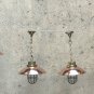 Nautical Passageway Bulkhead Brass Hanging Cargo New Light With Copper Shade 4 Pieces