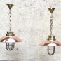 Nautical Passageway Bulkhead Brass Hanging Cargo New Light With Copper Shade 2 Pieces