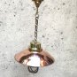 Nautical Passageway Bulkhead Brass Hanging Cargo New Light With Copper Shade 3 Pieces